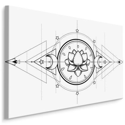 Obraz Na Płótnie Lotos I Święta Geometria