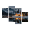 Obraz Wieloczęściowy Emerald Lake W Kanadzie Zimą