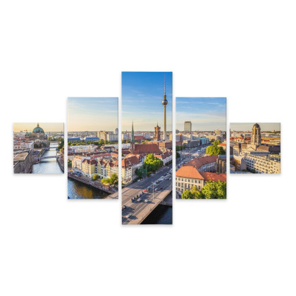 Obraz Wieloczęściowy Szprewa I Panorama Berlina