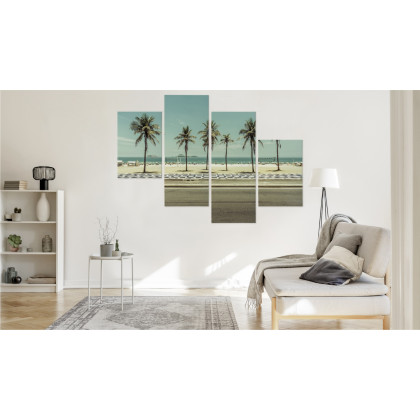 Obraz Wieloczęściowy Palmy Na Plaży Ipanema W Rio De Janeiro