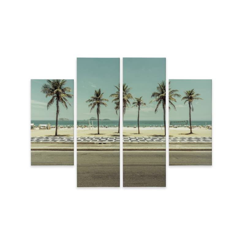 Obraz Wieloczęściowy Palmy Na Plaży Ipanema W Rio De Janeiro