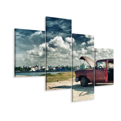 Obraz Wieloczęściowy Panoramiczny Widok Na Hawanę I Malecon