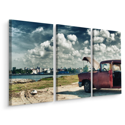 Obraz Wieloczęściowy Panoramiczny Widok Na Hawanę I Malecon