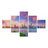 Obraz Wieloczęściowy Panorama Miami Podczas Zachodu Słońca