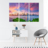 Obraz Wieloczęściowy Panorama Miami Podczas Zachodu Słońca