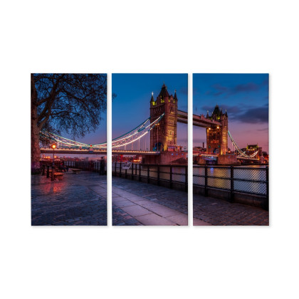 Obraz Wieloczęściowy Tower Bridge W Londynie O Zachodzie Słońca