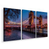 Obraz Wieloczęściowy Tower Bridge W Londynie O Zachodzie Słońca