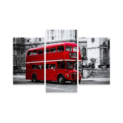 Obraz Wieloczęściowy Autobus Piętrowy W Londynie