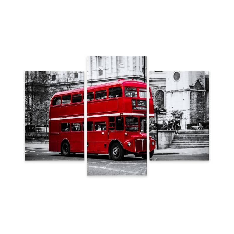 Obraz Wieloczęściowy Autobus Piętrowy W Londynie