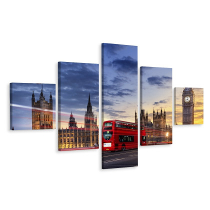 Obraz Wieloczęściowy Panorama Westminsteru I Big Bena, Londyn