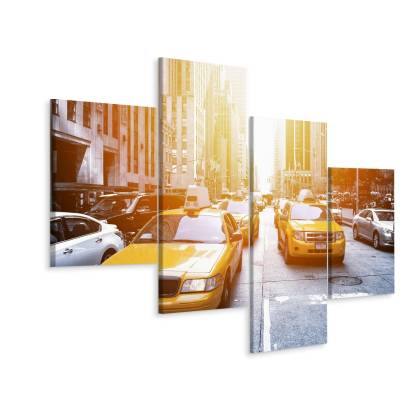 Obraz Wieloczęściowy Taxi W Słońcu Nyc