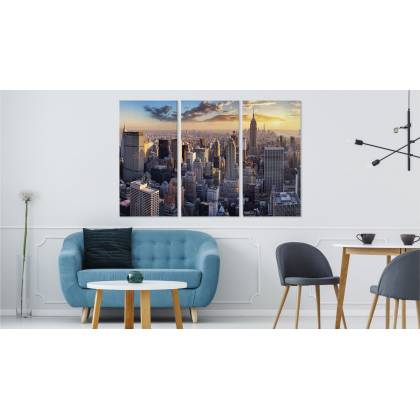 Obraz Wieloczęściowy Panorama 3D Nowego Jorku