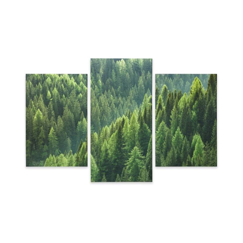 Obraz Wieloczęściowy Zieleń Lasu