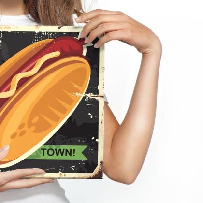 Obraz Na Płótnie Hot Dogi W Stylu Vintage