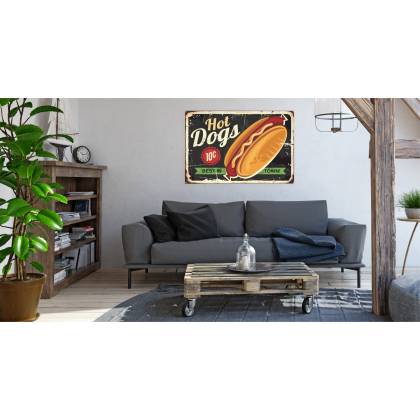 Obraz Na Płótnie Hot Dogi W Stylu Vintage