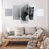 Obraz Wieloczęściowy Niedźwiedź We Mgle 3D