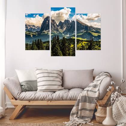 Obraz Wieloczęściowy Widok Włoskich Dolomitów 3D