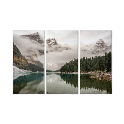 Obraz Wieloczęściowy Jezioro Moraine W Parku Narodowym Banff, Kanada