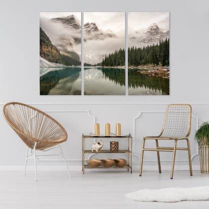 Obraz Wieloczęściowy Jezioro Moraine W Parku Narodowym Banff, Kanada