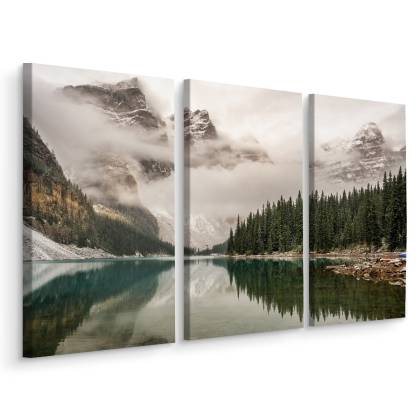 Obraz Wieloczęściowy Jezioro Moraine W Parku Narodowym Banff, Kanada