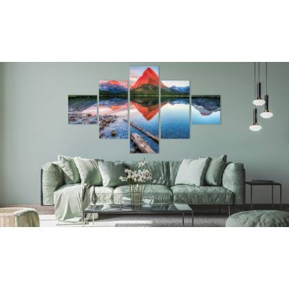 Obraz Wieloczęściowy Jezioro Swiftcurrent Lake W Usa