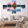 Obraz Wieloczęściowy Jezioro Swiftcurrent Lake W Usa