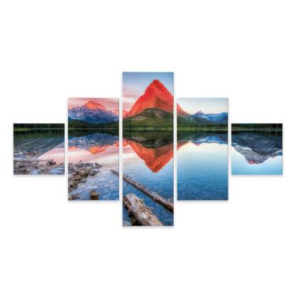 Obraz Wieloczęściowy Jezioro Swiftcurrent Lake W Usa