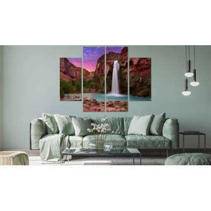 Obraz Wieloczęściowy Wodospady Havasupai