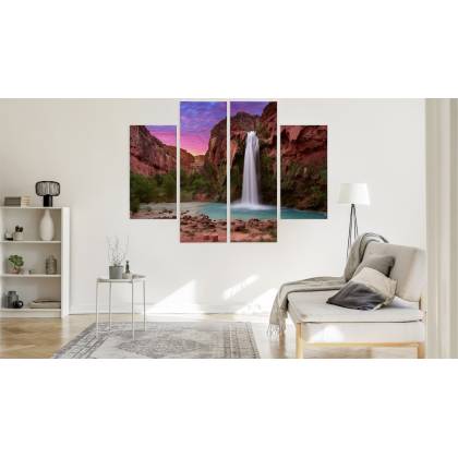 Obraz Wieloczęściowy Wodospady Havasupai