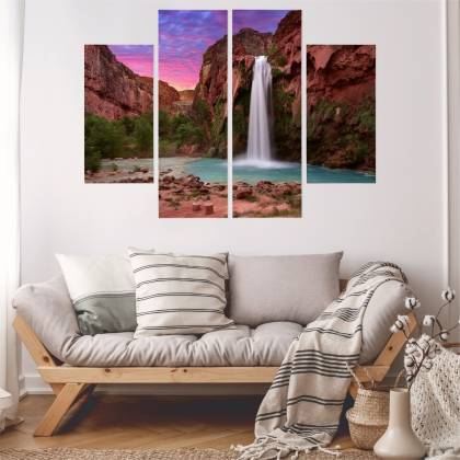 Obraz Wieloczęściowy Wodospady Havasupai