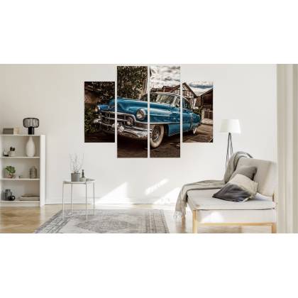 Obraz Wieloczęściowy Niebieski Cadillac Eldorado Z 1953 Roku