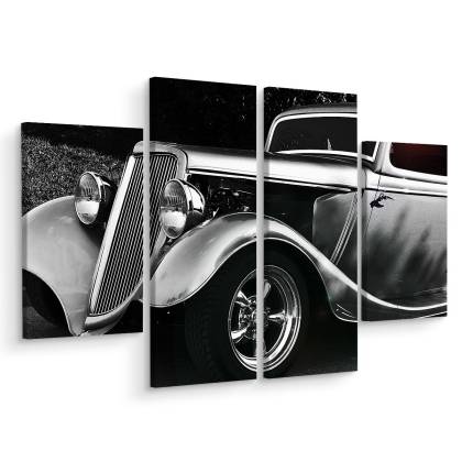 Obraz Wieloczęściowy Samochód Hot Rod W Stylu Vintage
