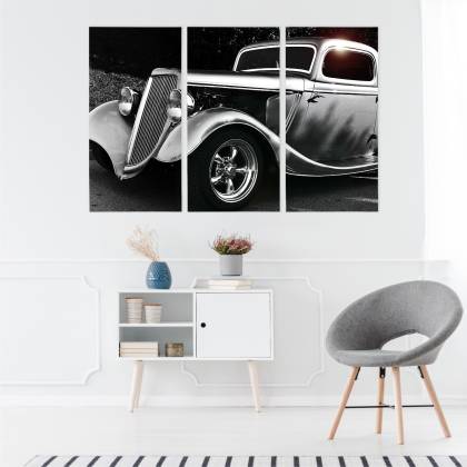 Obraz Wieloczęściowy Samochód Hot Rod W Stylu Vintage