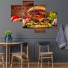 Obraz Wieloczęściowy Domowy Hamburger