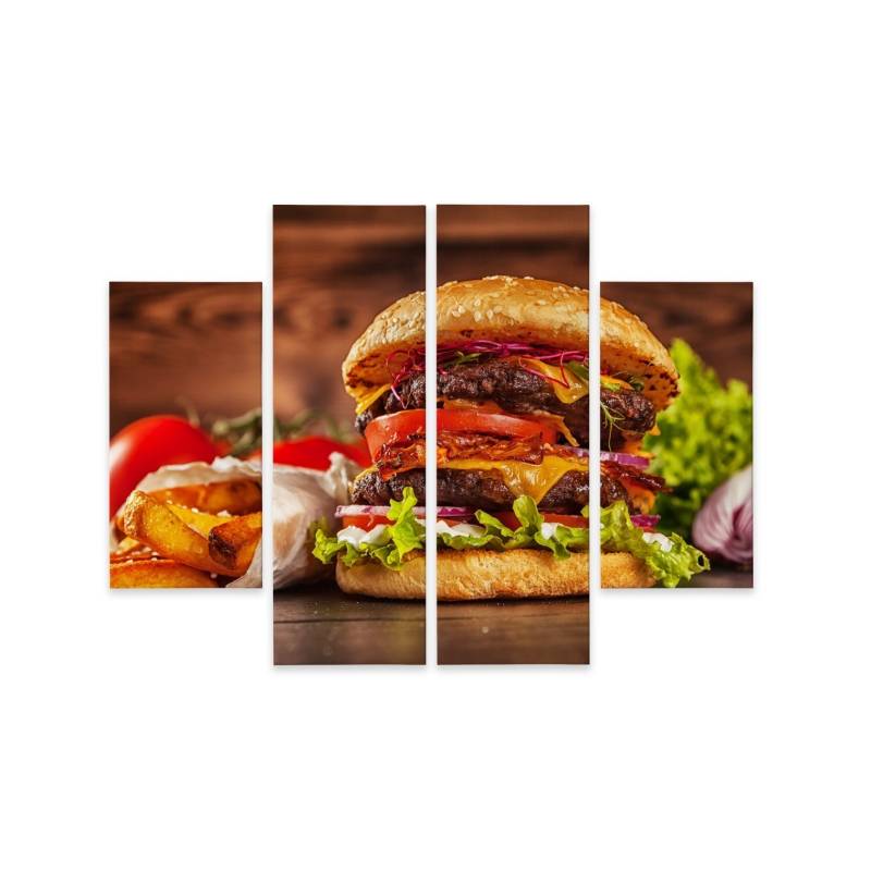 Obraz Wieloczęściowy Domowy Hamburger