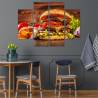 Obraz Wieloczęściowy Domowy Hamburger