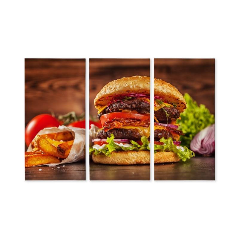 Obraz Wieloczęściowy Domowy Hamburger