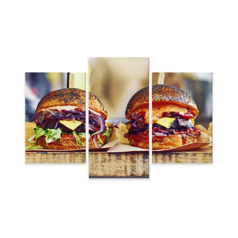 Obraz Wieloczęściowy Burgery Wegańskie