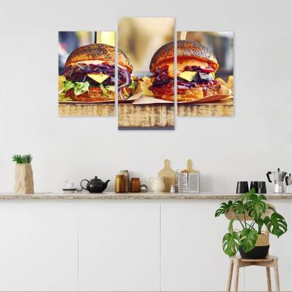 Obraz Wieloczęściowy Burgery Wegańskie