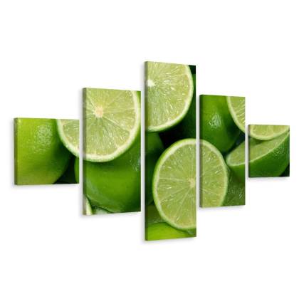 Obraz Wieloczęściowy Połówki Limonki