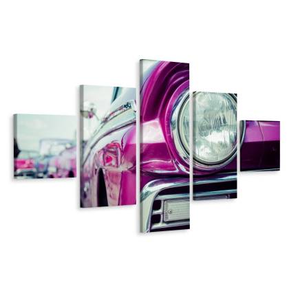 Obraz Wieloczęściowy Reflektor Samochodowy W Stylu Retro Na Kubie