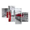 Obraz Wieloczęściowy Czerwona Budka Telefoniczna W Londynie I Big Ben