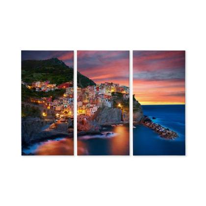 Obraz Wieloczęściowy Miasto Manarola We Włoszech