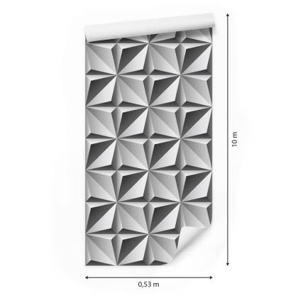 Tapeta Optyczna 3D, Figury Geometryczne, Do Salonu