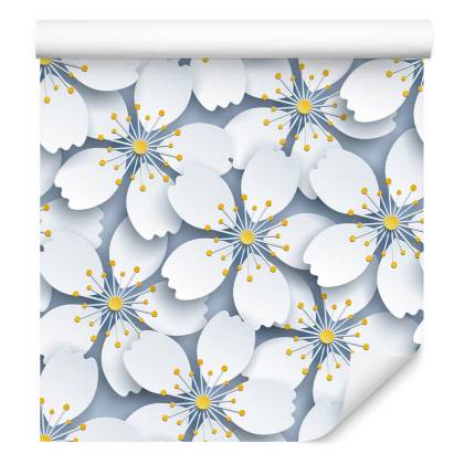 Tapeta 3D, Optyczna, Kwiaty, Natura, Do Salonu