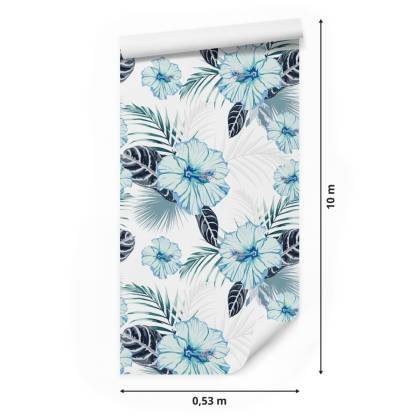 Tapeta Kwiaty Hibiskusa I Liście