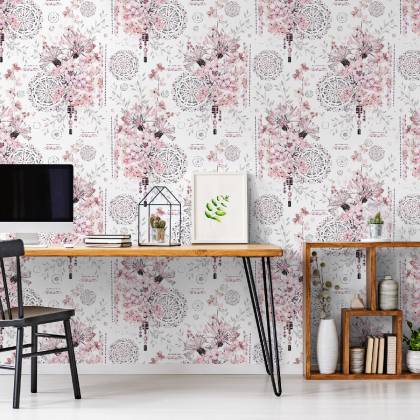 Tapeta Kwiaty I Ornamenty