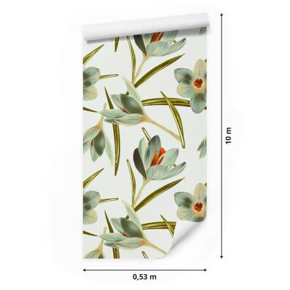 Tapeta Kwiaty Krokus Vintage