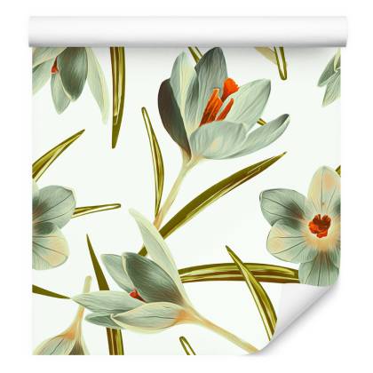 Tapeta Kwiaty Krokus Vintage