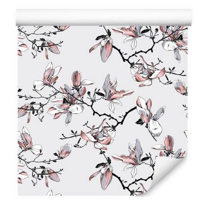 Tapeta Kwiaty Magnolii Akwarela
